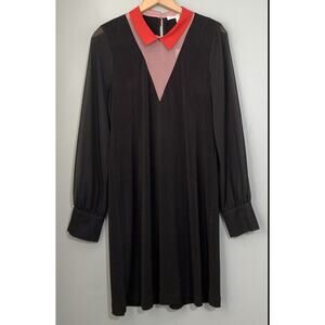 BCBG Generation Size Small Black Red Dress Avant Garde Whimsigoth Vamp Dracula
